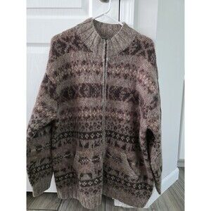 Vintage SKYR Nordic Full Zip Cardigan 48in chest 100% Wool